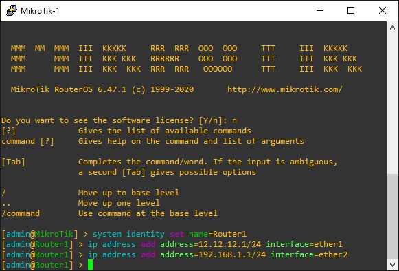 Konfigurasi IP Router MikroTik