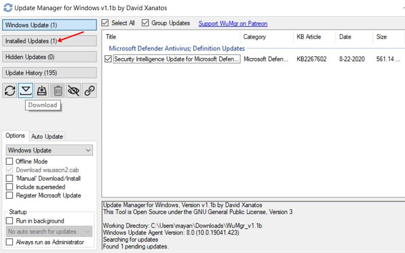 free instal WAU Manager (Windows Automatic Updates) 3.4.0