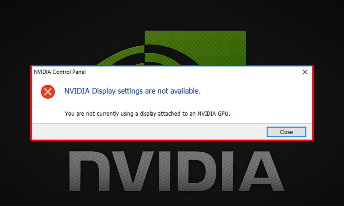 Cara Mengatasi Nvidia Display Settings Are Not Available Monitor